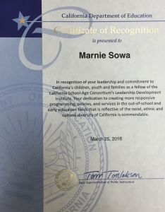 Marnie Certificate
